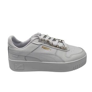 Puma Carina Street Blingbling White Metallic Gold Platform‎ Sneakers Womens 8